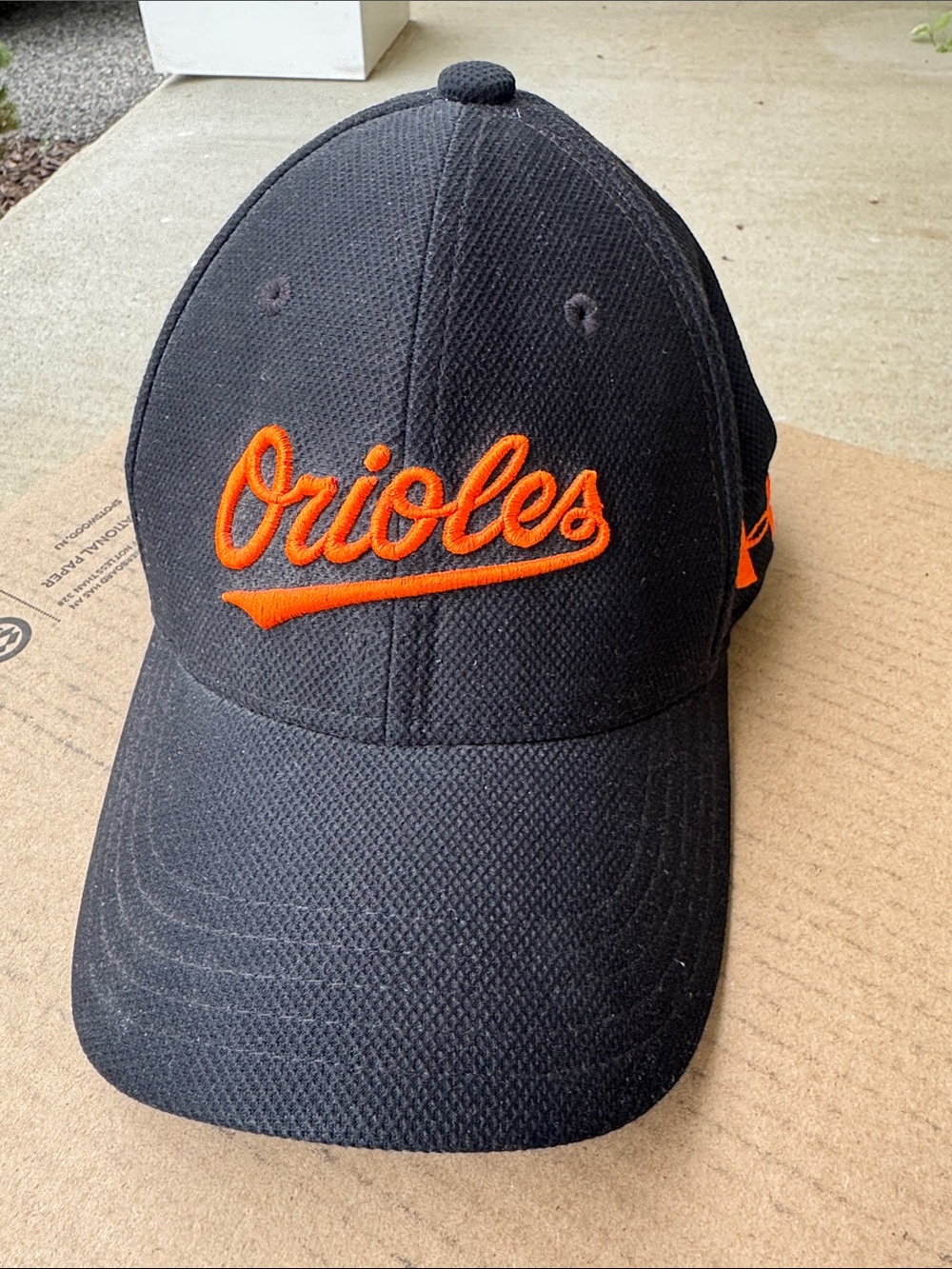 Under Armour Baltimore Orioles Black Cap with Orange Script